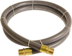 Continental ContiTech - 1" ID x 1.38" OD 3' Long Multipurpose Air Hose - MNPT x MNPT Ends, 250 Working psi, -10 to 158°F, 1" Fitting, Gray - Caliber Tooling