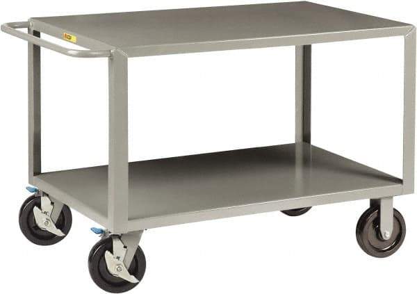 Little Giant - 5,000 Lb Capacity, 36" Wide x 78" Long x 36" High Shelf Cart - 2 Shelf, Steel, 4 Swivel Casters - Caliber Tooling