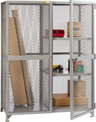 Little Giant - 2 Shelf Visible Storage Cabinet - Steel, 61" Wide x 27" Deep x 78" High, Gray - Caliber Tooling