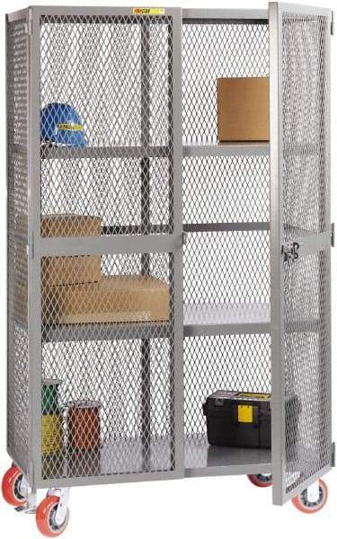 Little Giant - 2 Shelf Visible Storage Cabinet - Steel, 61" Wide x 33" Deep x 81" High, Gray - Caliber Tooling