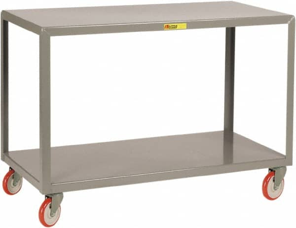 Little Giant - Mobile Table - Steel, Fixed Leg, Gray, 48" Long x 24" Deep x 34" High - Caliber Tooling