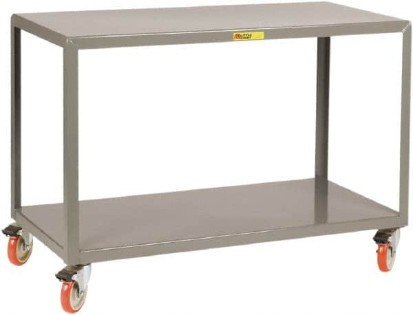 Little Giant - Mobile Table - Steel, Fixed Leg, Gray, 32" Long x 18" Deep x 34" High - Caliber Tooling