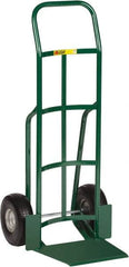 Little Giant - 600 Lb Capacity 47" OAH Hand Truck - 13-1/2 x 16" Base Plate, Continuous Handle, Steel, Flat-Free Microcellular Foam Wheels - Caliber Tooling