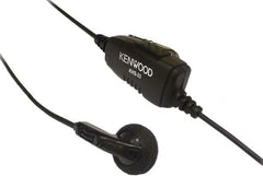 Kenwood - Ear Bud, In-Line & Push to Talk Microphone Clip Mic with Earphone - Black, Use with Protalk Series Two Way Radios - Caliber Tooling