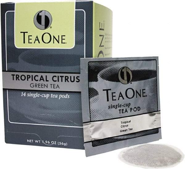 Tea One - Tea Pods, Tropical Citrus Green, 14/Box - Caliber Tooling