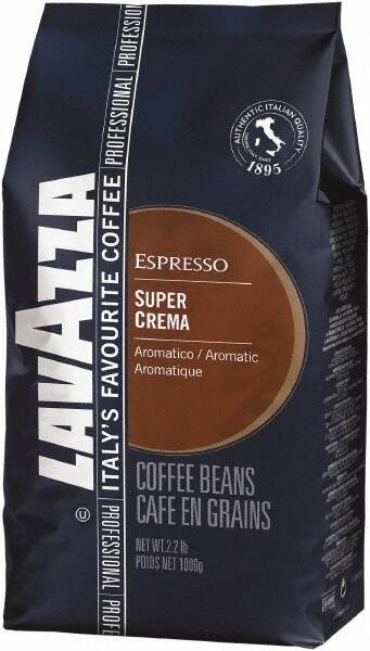 Lavazza - Super Crema Whole Bean Espresso Coffee, 2.2 Lb Bag, Vacuum-Packed - Caliber Tooling