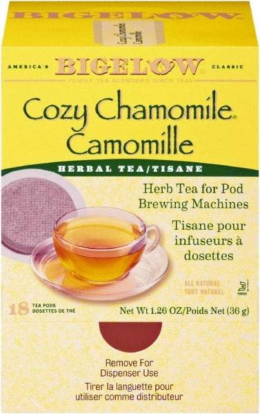 Bigelow - C ozy Chamomile Herbal Tea Pods, 1.90 oz, 18/Box - Caliber Tooling