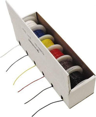 Made in USA - 26 AWG, 1 Strand, 25' OAL, Tinned Copper Hook Up Wire - Black, White, Red, Green, Blue & Yellow PVC Jacket - Caliber Tooling