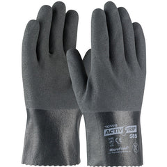 ‎56-AG585/S Coated Supported Gloves - ActivGrip Supported - 15G Cotton - Gray Nitrile w/ MicroFinish - 10″L