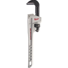 Pipe Wrench: 14″ OAL, Aluminum 2″ Max Pipe Capacity