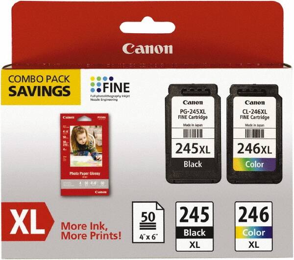 Canon - Ink & Paper Combo - Use with Canon PIXMA iP2820, MG2420, MG2920, MG2924, MX492 - Caliber Tooling