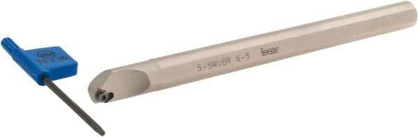 Iscar - 0.413" Min Bore Diam, 5" OAL, 3/8" Shank Diam, S-SWUB Indexable Boring Bar - WB.T 52.. Insert, Screw or Clamp Holding Method - Caliber Tooling