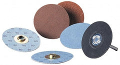 Standard Abrasives - 3" Disc Diam, 100 Grit, Aluminum Oxide Quick Change Disc - Type S Attaching System, Coated, Light Brown, Fine Grade - Caliber Tooling