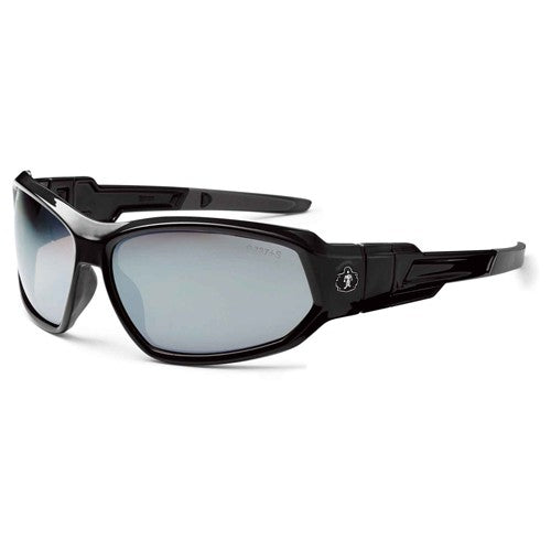 LOKI Silver Mirror Lens Black Safety Glasses // Goggles - Caliber Tooling