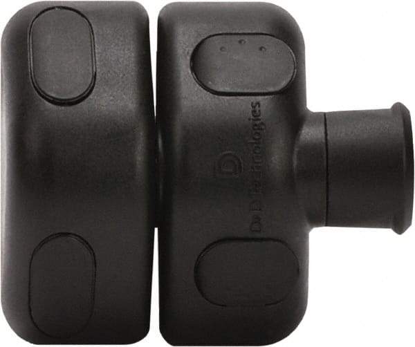 D&D Technologies - 1-1/4" Bar Latch Length, 2-3/4" High, Polymer Adjustable Gate Latch - Black Finish, 1/2" Hole Diam - Caliber Tooling