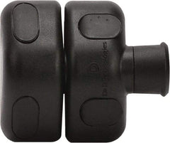 D&D Technologies - 1-1/4" Bar Latch Length, 2-3/4" High, Polymer Adjustable Gate Latch - Black Finish, 1/2" Hole Diam - Caliber Tooling