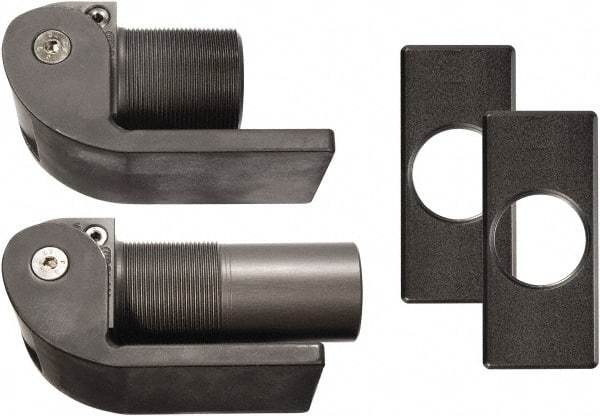 D&D Technologies - 2.16" Long x 2.16" Wide x 5/16" Thick, Gate Hinge - Steel, Anodized Aluminum Finish - Caliber Tooling