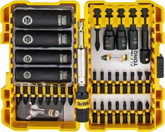 DeWALT - 35 Piece, Screwdriver Insert Bit Set - #1, #2 & #3 Phillips, 1/4 to 3/8" Hex, T20 & T25 Torx, #1, #2 & #3 Pozidriv, #1 to #3 Square Recess - Caliber Tooling