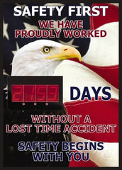 NMC - Scoreboards Scoreboard Type: Digital Scoreboard Legend: Safety First We Have Proudly Worked ____ Days Without A Lost Time Accident On The Job Safety Begins With You - Caliber Tooling