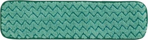 Rubbermaid - 469.9mm Long x 5-1/2" Wide Microfiber Dust Mop Pad - Green, Looped Head, Launderable - Caliber Tooling