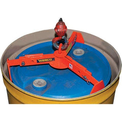 Wesco Industrial Products - 1,000 Lb Load Capacity, 30 & 55 Gal Drum Lifter - 29-1/2" Wide x 5-1/2" High, Steel Wheels - Caliber Tooling