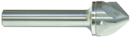 1/2" Size-1/4" Shank-90° Carbide-Bright 3 Flute Machine Countersink - Caliber Tooling