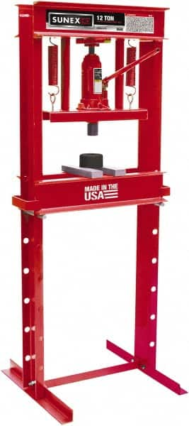 Sunex Tools - 12 Ton Manual Shop Press - 6.1 Inch Stroke - Caliber Tooling