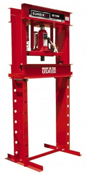 Sunex Tools - 20 Ton Air and Hydraulic Shop Press - 6 Inch Stroke, 1/3 HP - Caliber Tooling