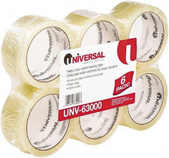 UNIVERSAL - 2" Wide x 1.85mm Thick x 55 yds Long, 63000 Box Sealing & Label Protection Tape - Clear - Caliber Tooling