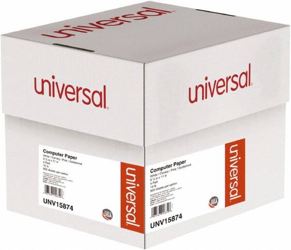 UNIVERSAL - White, Canary, Pink & Buff Four-Part Carbonless Paper - Use with Tractor-Feed Printers - Caliber Tooling