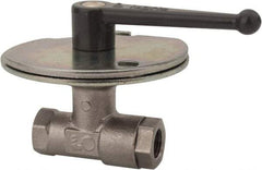 Legris - 3/8" Pipe, Female Port, Nickel Plated Brass Standard Ball Valve - Inline - One Way Flow, FBSPP x FBSPP Ends, Lever Handle, 580 WOG - Caliber Tooling