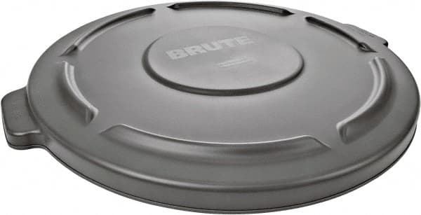 Rubbermaid - Round Lid for Use with 32 Gal Round Trash Cans - Gray, Low-Density Polyethylene, For Brute Trash Cans - Caliber Tooling