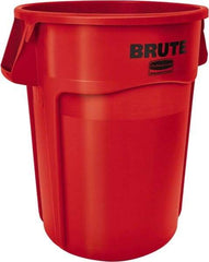 Rubbermaid - 44 Gal Red Round Trash Can - Polyethylene - Caliber Tooling