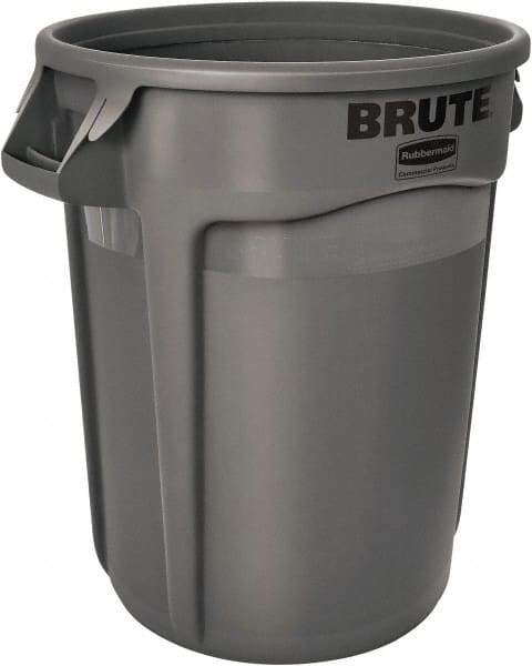 Rubbermaid - 20 Gal Gray Round Trash Can - Polyethylene, 22.91" High - Caliber Tooling