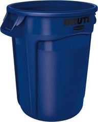 Rubbermaid - 32 Gal Blue Round Trash Can - Polyethylene, 27.77" High - Caliber Tooling