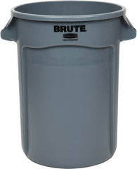 Rubbermaid - 32 Gal Gray Round Trash Can - Polyethylene, 27.77" High - Caliber Tooling