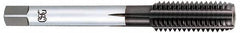 OSG - 1/2-13 UNC 2B 5 Flute TiCN Finish Solid Carbide Straight Flute Machine Tap - Modified Bottoming, Right Hand Thread, 110mm OAL, 1-21/32" Thread Length, Oversize - Exact Industrial Supply