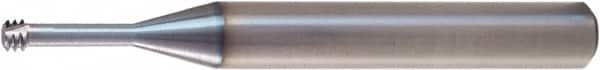 Vargus - M3x0.5 ISO, 0.094" Cutting Diam, 3 Flute, Solid Carbide Helical Flute Thread Mill - Internal Thread, 0.246" LOC, 2.244" OAL, 1/4" Shank Diam - Caliber Tooling