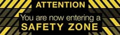 NMC - Attention - You Are Now Entering a Safety Zone, 120 Inch Long x 36 Inch High, Safety Banner - Polyethylene, English, Printed on 1 Side - Caliber Tooling