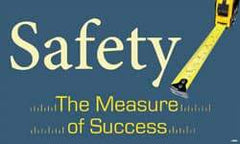 NMC - Safety - The Measure of Success, 60 Inch Long x 36 Inch High, Safety Banner - Polyethylene, English, Printed on 1 Side - Caliber Tooling