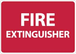 NMC - Fire Extinguisher, Plastic Fire Sign - 14" Wide x 10" High - Caliber Tooling