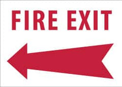 NMC - Fire Exit, Aluminum Fire Sign - 10" Wide x 7" High - Caliber Tooling