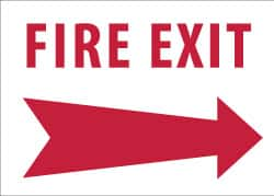 NMC - Fire Exit, Aluminum Fire Sign - 10" Wide x 7" High - Caliber Tooling