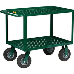 Little Giant - 1,000 Lb Capacity, 24" Wide x 36" Long x 35" High Service Cart - 2 Shelf, Steel, Pneumatic Casters - Caliber Tooling