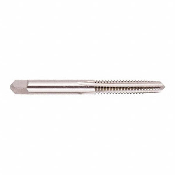 Regal Cutting Tools - #0-80 UNF 2 Flute Bright Finish High Speed Steel Straight Flute Standard Hand Tap - Plug, Right Hand Thread, 1-5/8" OAL, 5/16" Thread Length, H3 Limit, Oversize - Exact Industrial Supply