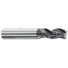 7/32" Dia. - 7/16" LOC - 2-1/2" OAL - .015-.020 Radius 3 FL Carbide S/E HP End Mill-AlTiN - Caliber Tooling