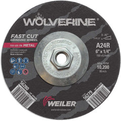 Vortec Pro 6″ × 1/4″ Type 27 Grinding Wheel, A24R, 5/8″-11″ UNC Nut - Caliber Tooling