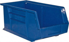 Durham - 14-5/8" Deep, Blue Plastic Hang and Stack Bins - 7" High x 8-1/4" Wide x 14-5/8" Long - Caliber Tooling