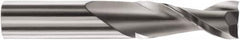 SGS - 3/8" Cutting Diam x 1-1/4" Length of Cut, 2 Flute, Upcut Spiral Router Bit - Uncoated, Right Hand Cut, Solid Carbide, 3" OAL x 1/2" Shank Diam, Square End - Caliber Tooling