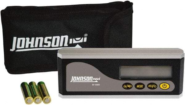 Johnson Level & Tool - 90° Max Measurement Electronic Inclinometer - Digital - Caliber Tooling